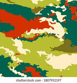 Geometric pattern in the camouflage style of spring womens colors