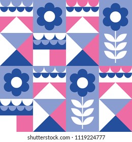 Geometric pattern. Card in scandinavian style. Vector illustration.