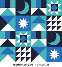 Geometric pattern. Card in scandinavian style. Vector illustration.