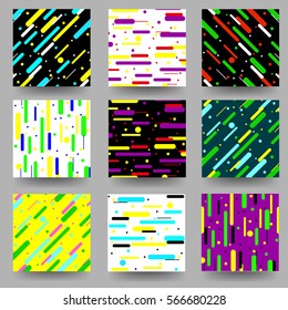 Geometric pattern cards. Set - vector stock.