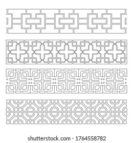 Geometric Pattern, Ceramic Tile Border