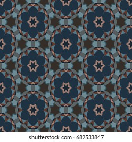 Geometric pattern for ceramic tile, surface design, textiles, printing, wallpaper.The endless texture with abstract stars.
