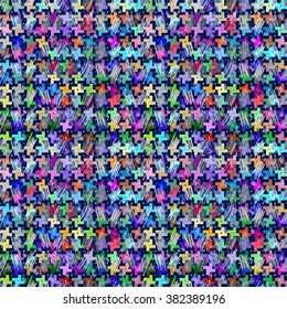 Geometric pattern "chicken foot", bars, strips, strokes, seamless fashion trend pattern, hand drawn illustration. For the design and decoration background, wallpaper, packaging, fabrics, textiles.
