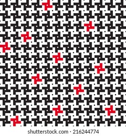 Geometric pattern "chicken foot", seamless fashion trend pattern. 