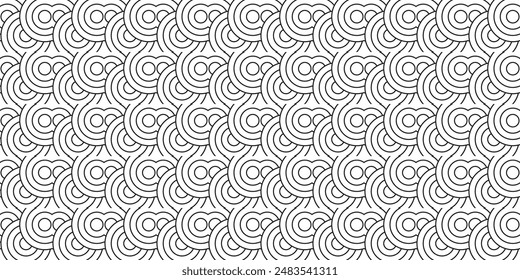 Geometric pattern. Circle stripes geometric pattern. Circle seamless pattern black and white. Seamless pattern concpet