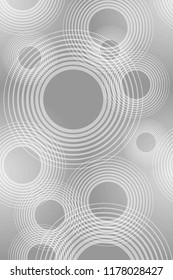 Geometric Pattern with Circles. Abstract Futuristic Black and White Wallpaper. Vector Illustration