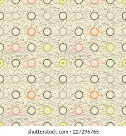 geometric pattern with circles and broken lines
