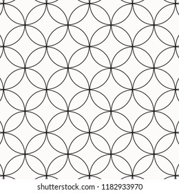 Geometric pattern of circles on a white background. Simple geo pattern. Clothing fabric print.