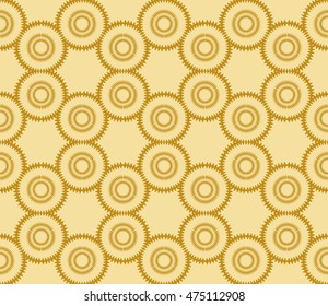 geometric pattern of circles and ovals. Seamless vector illustration. for the design, printing, presentations, wallpapers. gold color