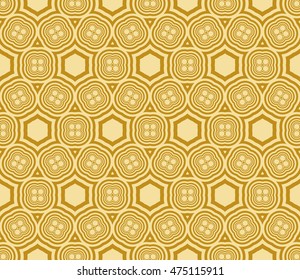 geometric pattern of circles and ovals. Seamless vector illustration. for the design, printing, presentations, wallpapers. gold color
