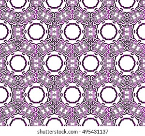 geometric pattern of circles and ovals. vector illustration. purple gradient.