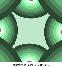 geometric pattern with circles Seamless Vector Background pattern gradation green simple lattice graphic design