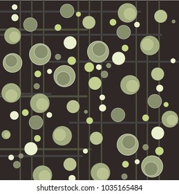 Geometric pattern with circles, stripes, dots. Pattern for fashion and wallpaper. Vector illustration. Background