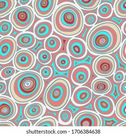 geometric pattern with circles in vector in color