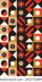 Geometric pattern coffee design. Seamless pattern for banner packaging card flyer poster cover. Texture for coffee packaging. Vector drawing design elements.