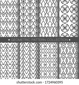 Geometric pattern collection. Abstract vector background.