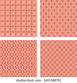 Geometrische Mustersammlung für Gewebe, Textilien, Druck, Oberflächendesign. Satz geometrischer Muster. Elegante Kollektion geometrischer Hintergründe