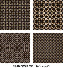 Geometric pattern collection for fabric, textile, print, surface design. Set of geometric patterns. Elegant geometric backgrounds collection