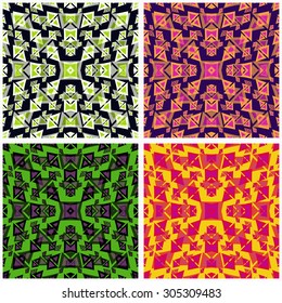 geometric pattern collection on a white background