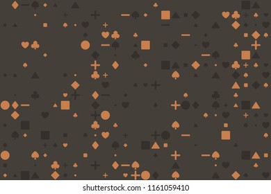 Geometric pattern with colored elements, vector abstract background