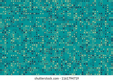 Geometric pattern with colored elements, vector abstract background