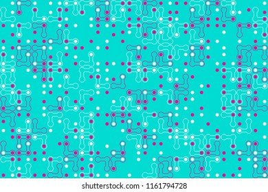 Geometric pattern with colored elements, vector abstract background