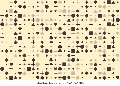 Geometric pattern with colored elements, vector abstract background