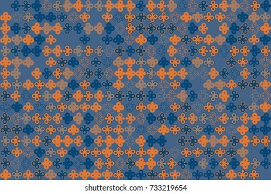 Geometric pattern with colored elements, vector abstract background
