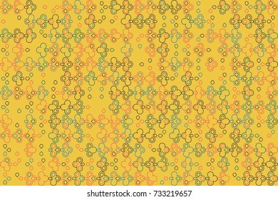 Geometric pattern with colored elements, vector abstract background