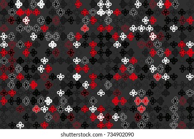 Geometric pattern with colored elements, vector abstract background