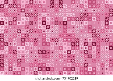 Geometric pattern with colored elements, vector abstract background