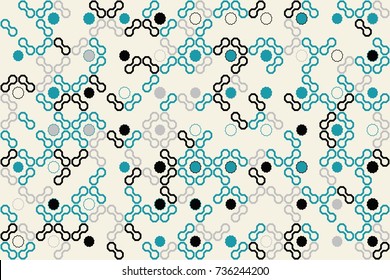 Geometric pattern with colored elements, vector abstract background