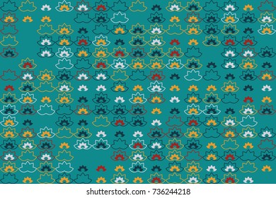 Geometric pattern with colored elements, vector abstract background
