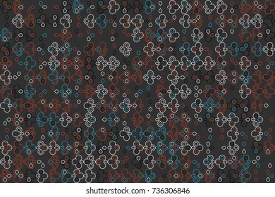 Geometric pattern with colored elements, vector abstract background