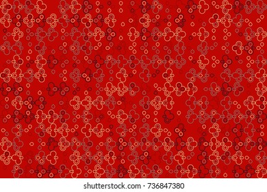 Geometric pattern with colored elements, vector abstract background