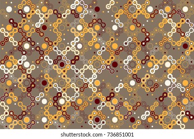 Geometric pattern with colored elements, vector abstract background