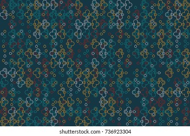 Geometric pattern with colored elements, vector abstract background