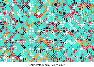 Geometric pattern with colored elements, vector abstract background