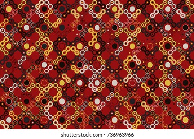 Geometric pattern with colored elements, vector abstract background