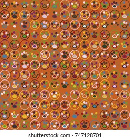 Geometric pattern with colored elements, vector abstract background