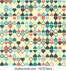 Geometric pattern with colored elements, vector abstract background