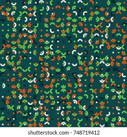 Geometric pattern with colored elements, vector abstract background