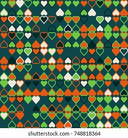 Geometric pattern with colored elements, vector abstract background