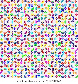 Geometric pattern with colored elements, vector abstract background