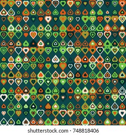 Geometric pattern with colored elements, vector abstract background
