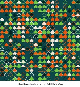 Geometric pattern with colored elements, vector abstract background
