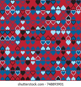 Geometric pattern with colored elements, vector abstract background