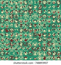 Geometric pattern with colored elements, vector abstract background