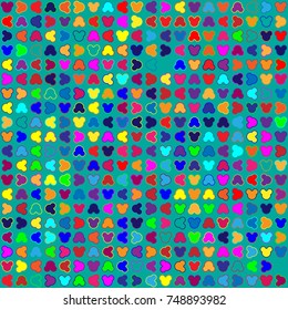 Geometric pattern with colored elements, vector abstract background