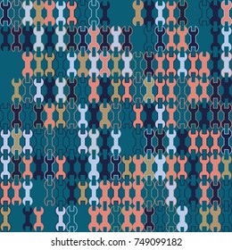 Geometric pattern with colored elements, vector abstract background